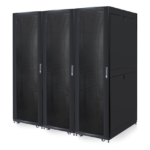 3 bay black server cabinet