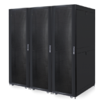 3 bay black server cabinet