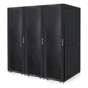 3 bay black server cabinet