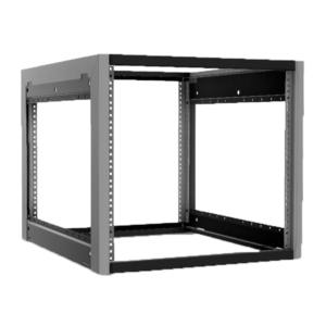 silver open frame desktop rack