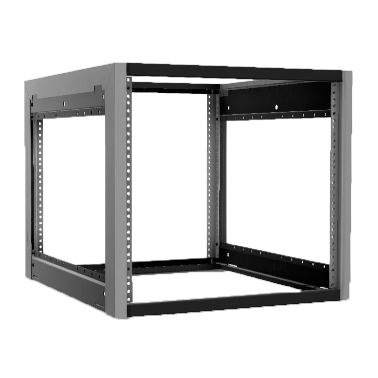silver open frame desktop rack