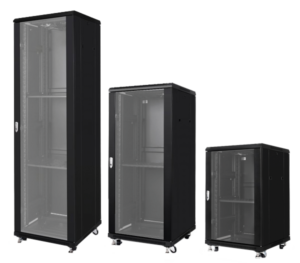 3 locking audio visual server racks